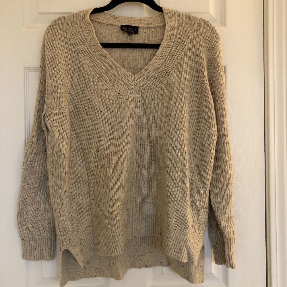 Topshop V-neck Knit Sweater